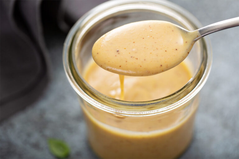 Schnelles Mandelmus Senf Dressing
