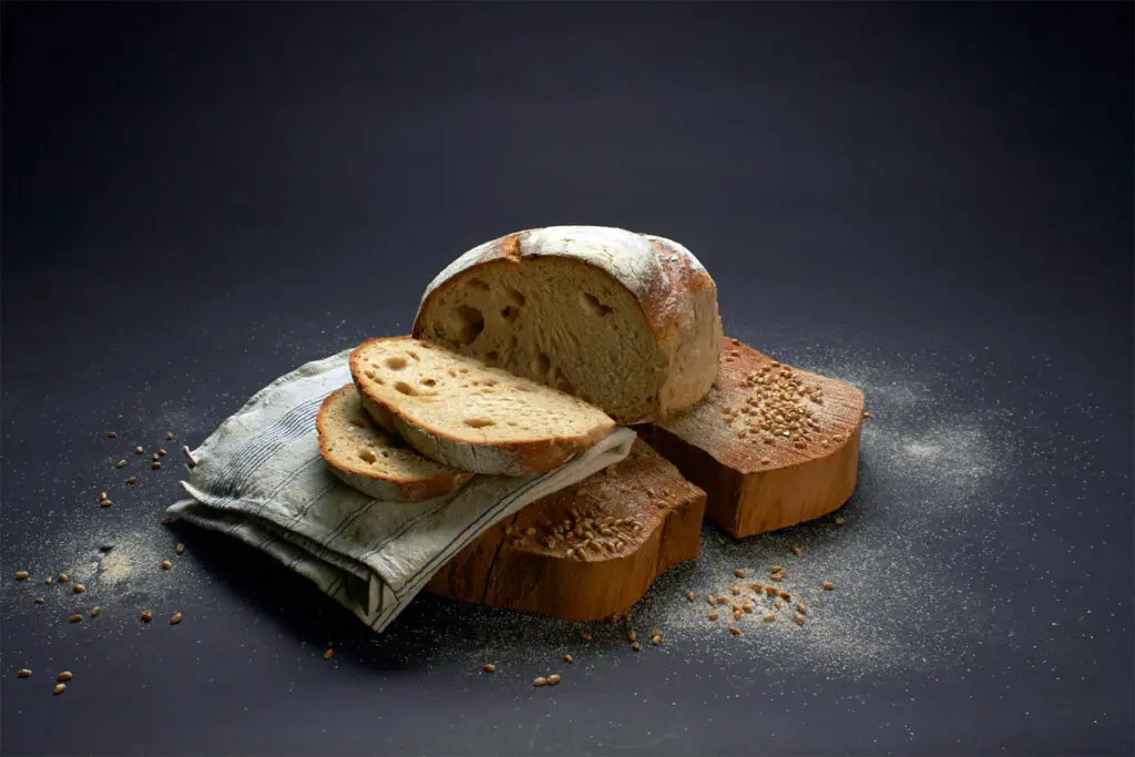 selbstgemachtes Brot aufgeschnitten