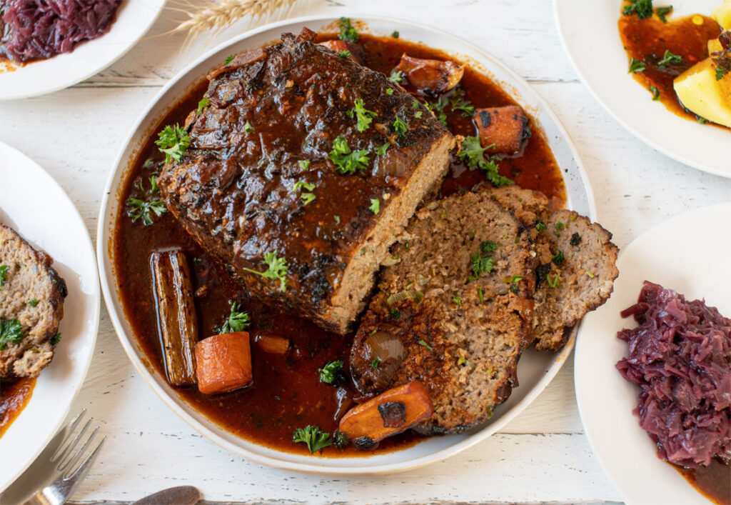 Hackbraten mit Soße