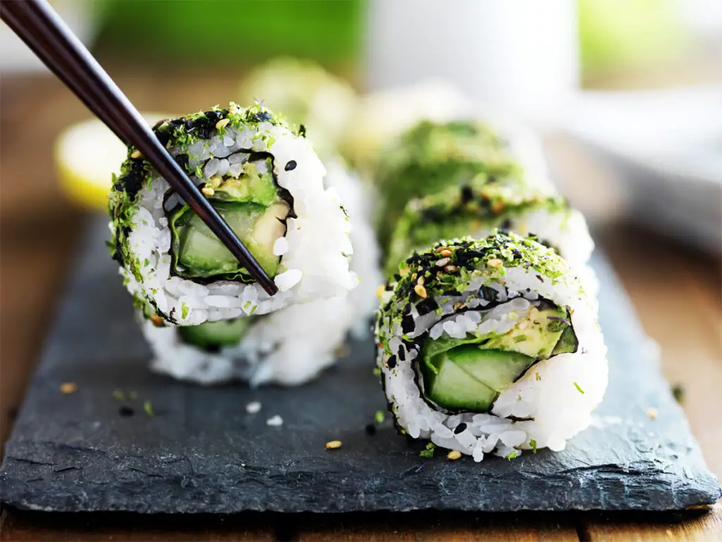 Grünkohl-Sushi