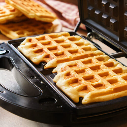 Waffeln ohne Ei im Waffeleisen