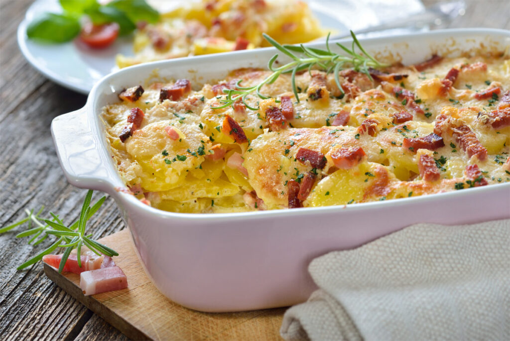 Kartoffelgratin mit Speck