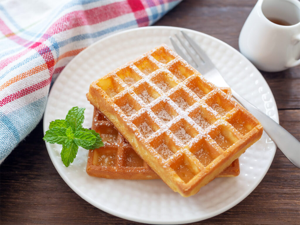 Waffeln ohne Ei und Butter