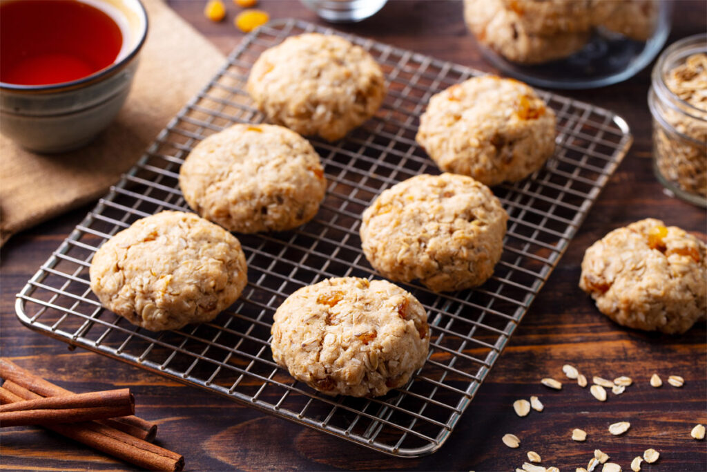 Haferflockenkekse ohne Zucker mit Apfel (Rezept)