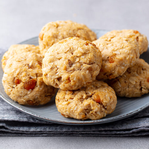 Haferflockenkekse ohne Zucker mit Apfel Rezept