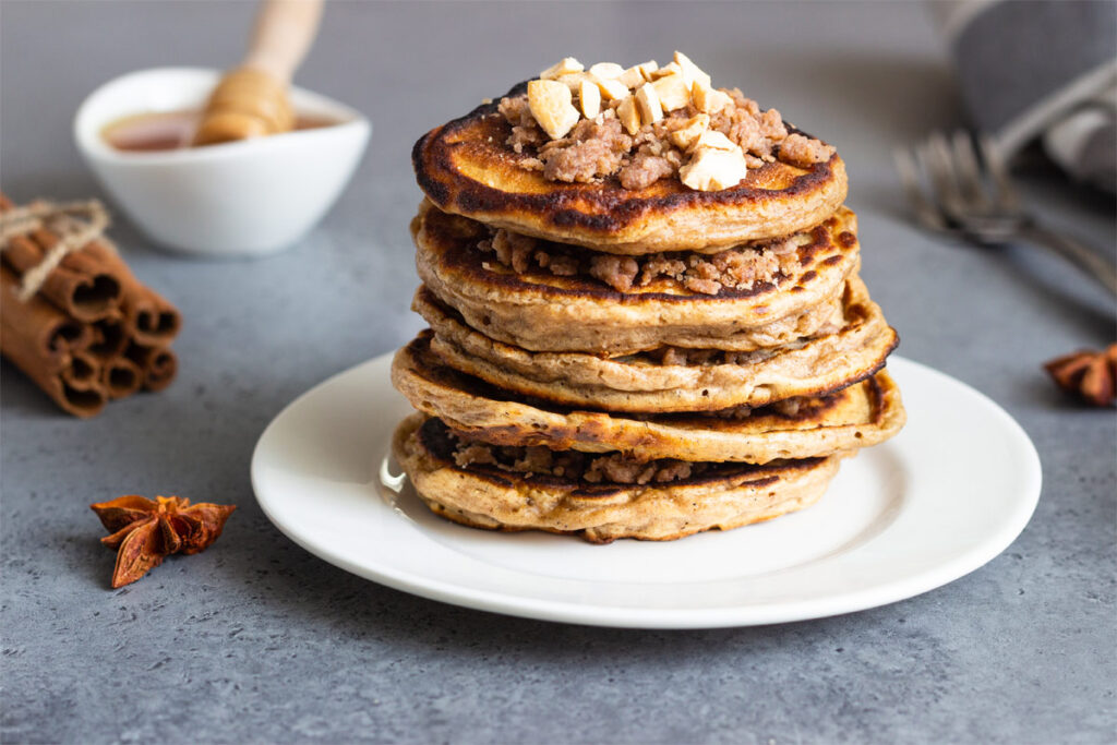 Banane Haferflocken Pancakes