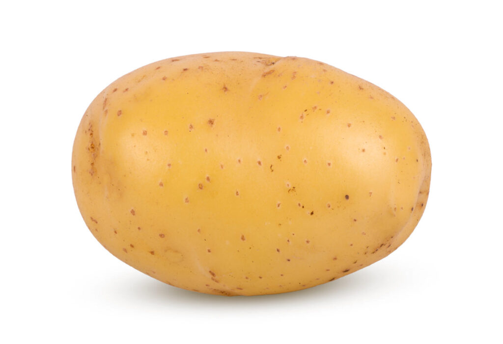 eine ovale Kartoffel auf einem Tisch