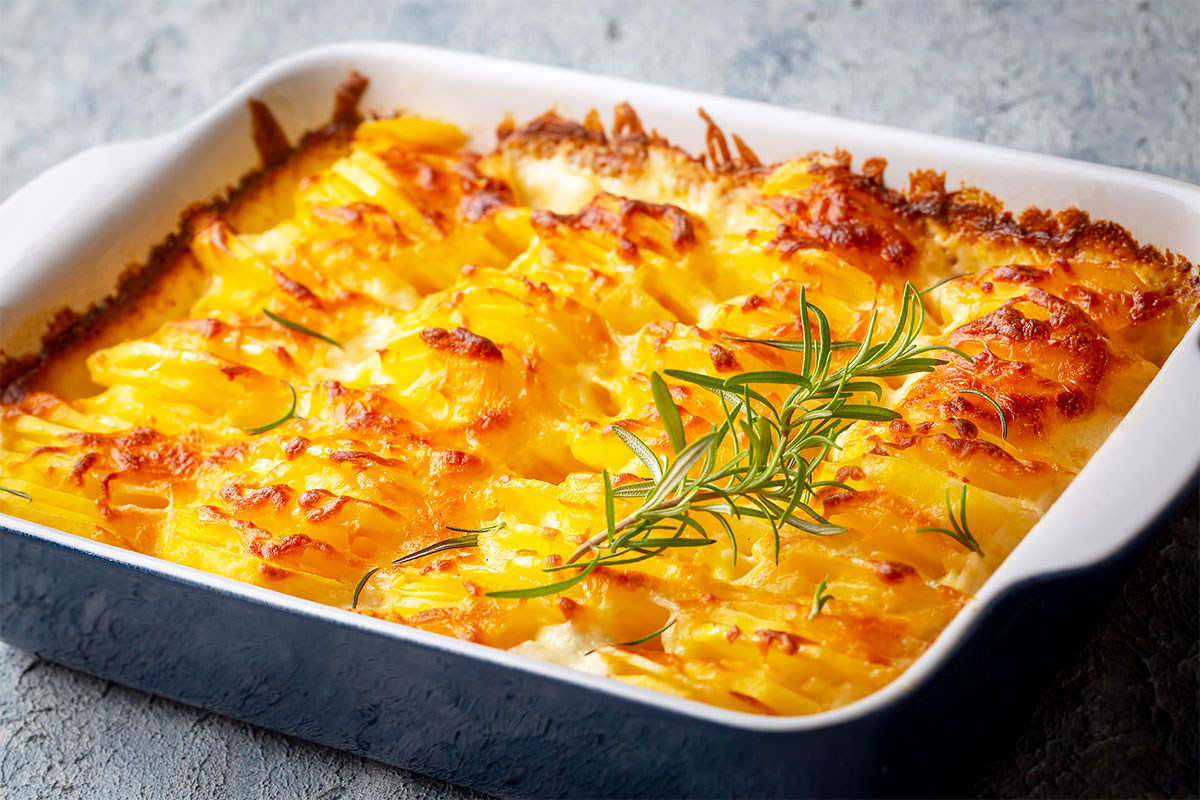 Kartoffelgratin mit gekochten Kartoffeln (Rezept)
